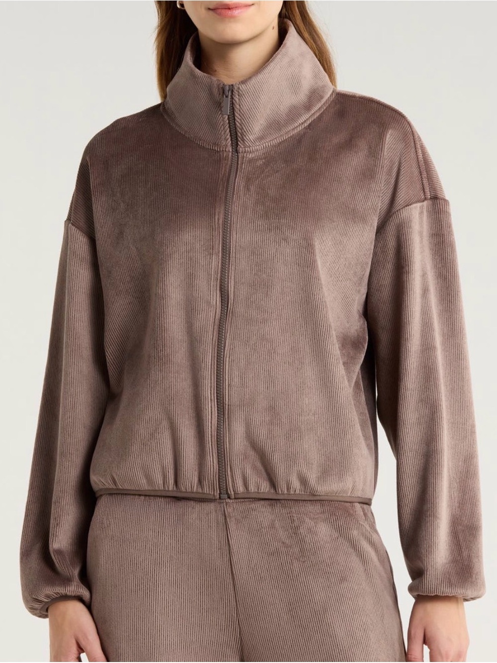 NWOT Zella Plush Ribbed Jacket